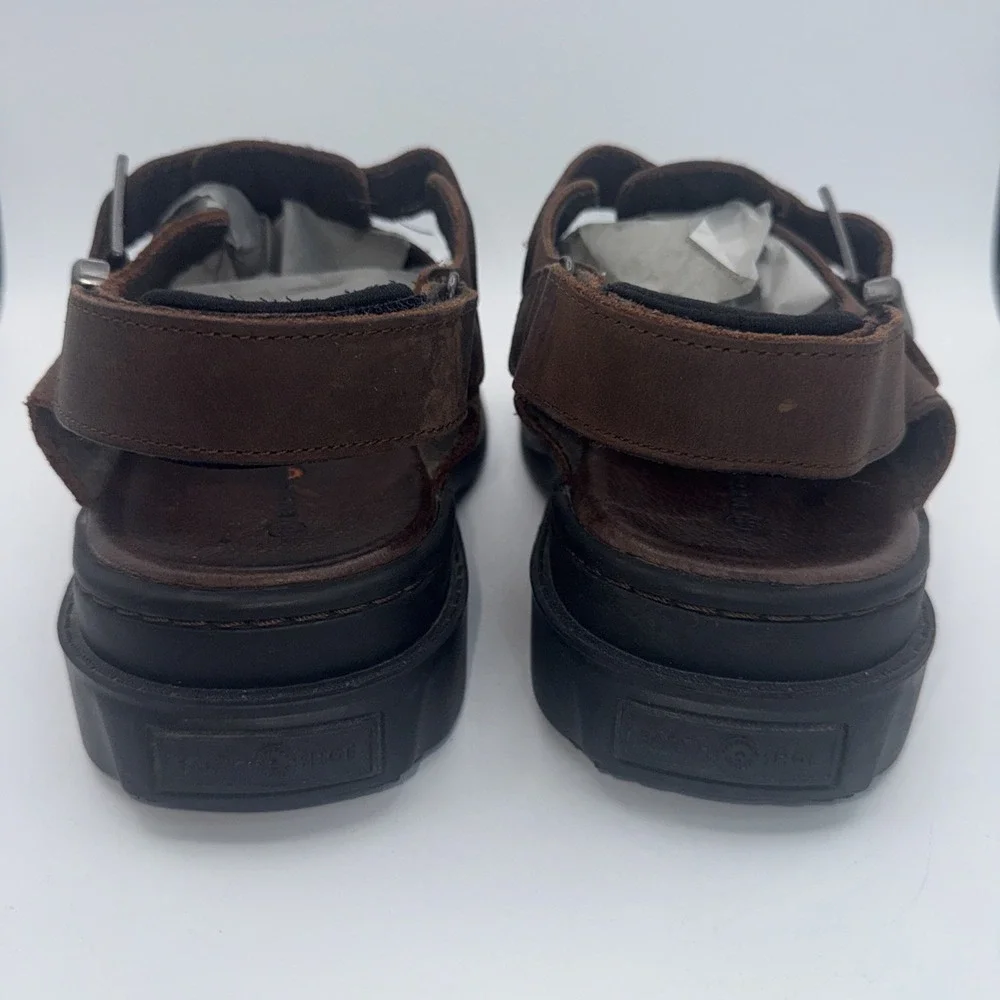 Earth Shoe Sandals Mens 8.5 Brown Leather Nantucket Hiking Camping Outdoor